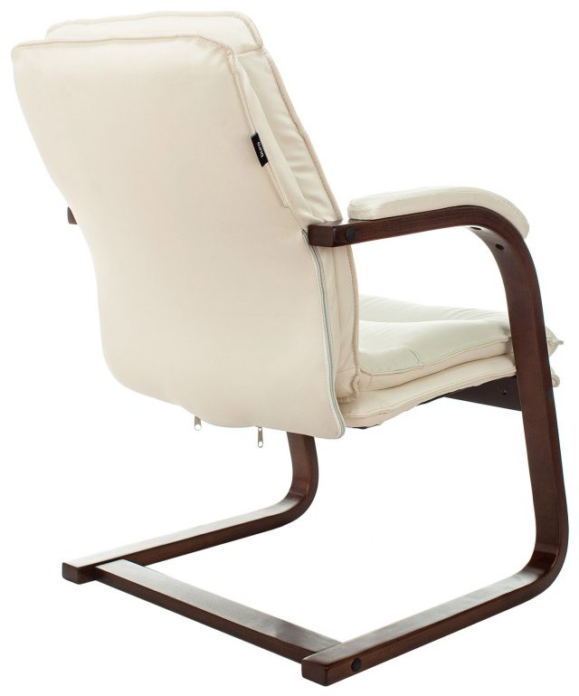Кресло Бюрократ T-9927WALNUT-AV слоновая кость кожа крестов. дерево — изображение 4