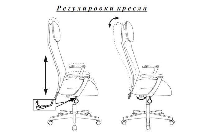 Кресло руководителя Бюрократ KB-8 темно-серый TW-04 TW-12 сетка/ткань с подголов. крестов. пластик — изображение 4