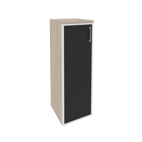 Onix Шкаф средний узкий левый O.SU-2.4 R (L) black Дуб Аттик/Cтекло Black 400*420*1207