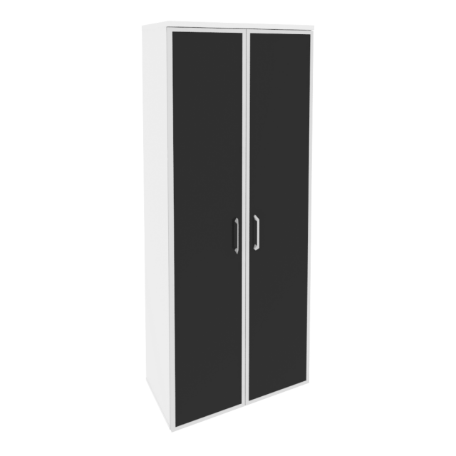 Onix Шкаф высокий широкий O.ST-1.10 R black Белый Бриллиант/Cтекло Black 800*420*1977