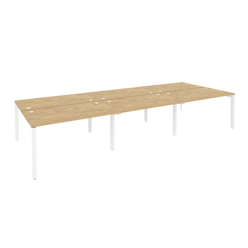 Onix Рабочая станция на П-образном м/к O.MP-D.RS-6.3.8 Тиквуд Светлый/Металл Белый 4140*1635*750