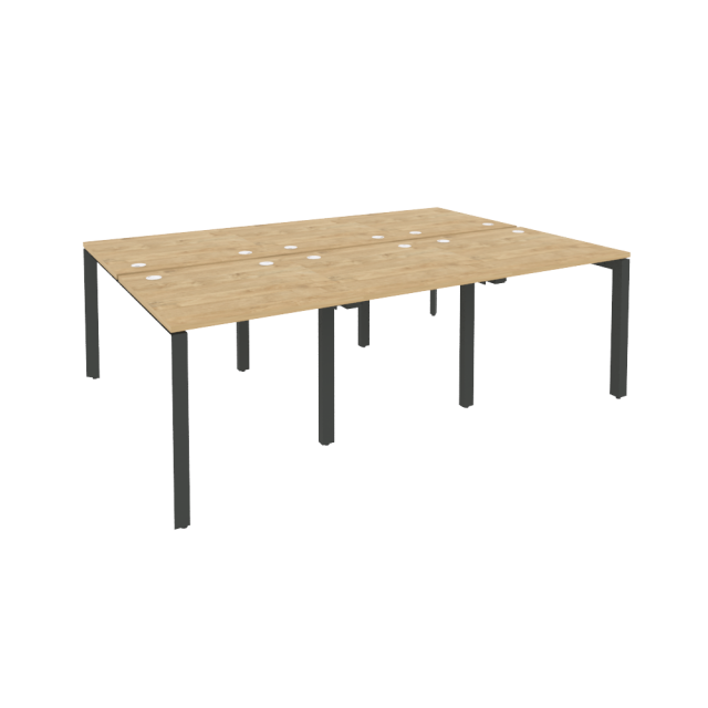 Onix Рабочая станция на П-образном м/к O.MP-D.RS-6.0.8 Тиквуд Светлый/Металл Антрацит 2340*1635*750
