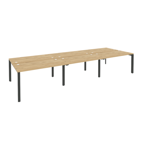 Onix Рабочая станция на П-образном м/к O.MP-D.RS-6.3.7 Тиквуд Светлый/Металл Антрацит 4140*1475*750
