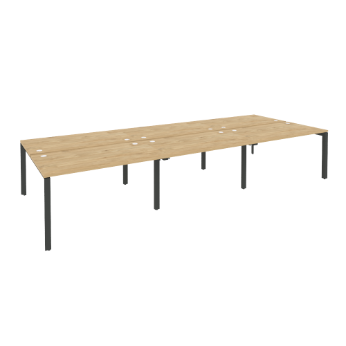 Onix Рабочая станция на П-образном м/к O.MP-D.RS-6.3.8 Тиквуд Светлый/Металл Антрацит 4140*1635*750
