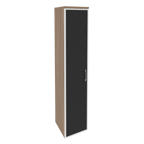 Onix Шкаф высокий узкий левый O.SU-1.10 R (L) black Дуб Аризона/Стекло Black 400*420*1977