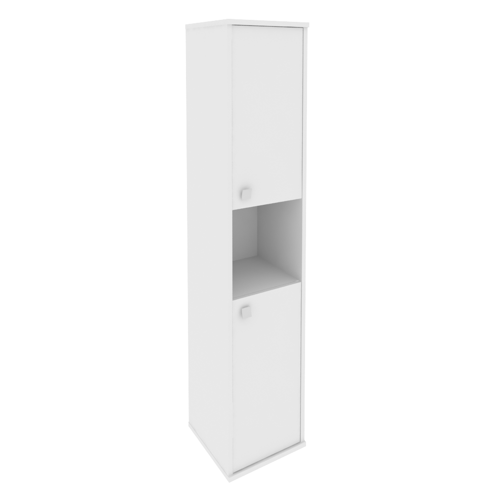 Style Шкаф высокий узкий правый Л.СУ-1.5 (R) Белый 412*410*1980