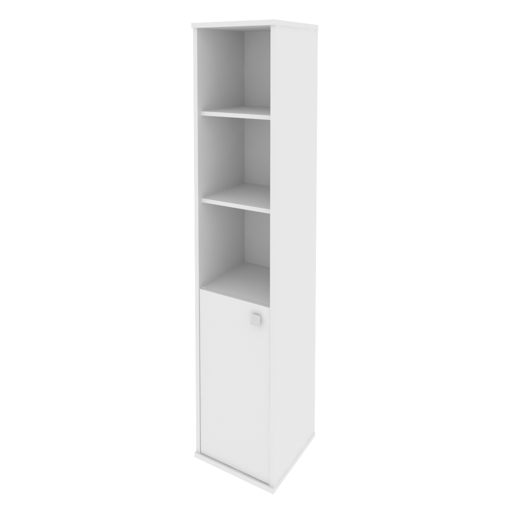 Style Шкаф высокий узкий левый Л.СУ-1.1 (L) Белый 412*410*1980