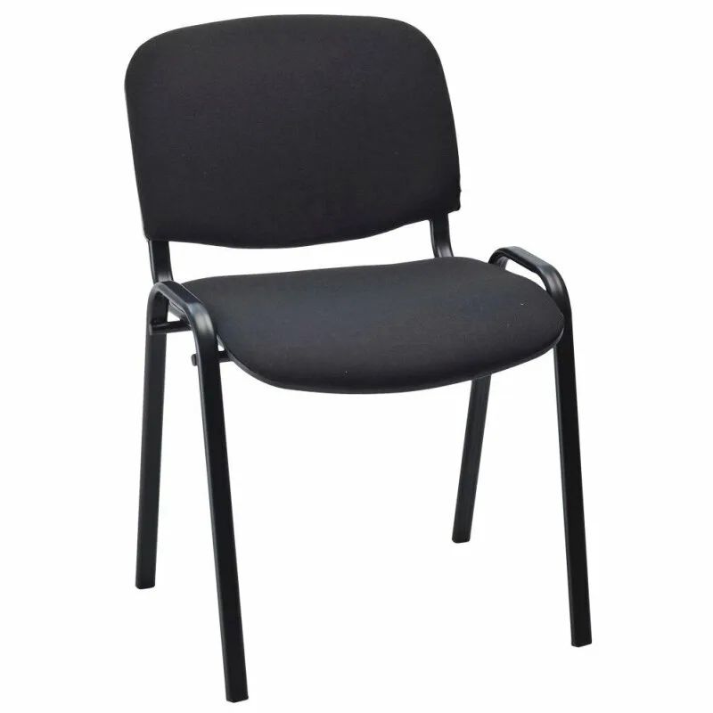 Стул для посетителей ISO (ИЗО) Black/White/Alu ткань
