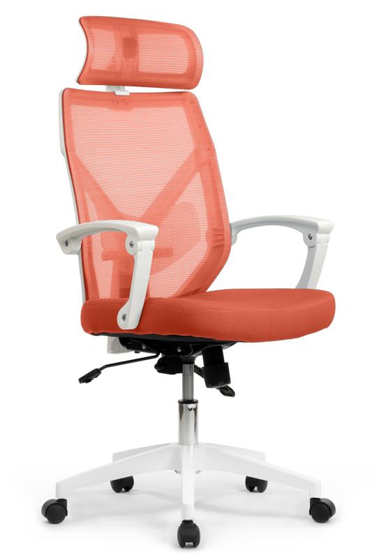 Кресло Oliver RCH W-203AC Белый пластик/Оранжевый