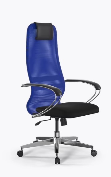 Кресло Sit 8 B1-8K - X1+UMF(X1) /Uh00/Wh00/K1cL(M09.B22.G18.W01) (Синий-Черный)