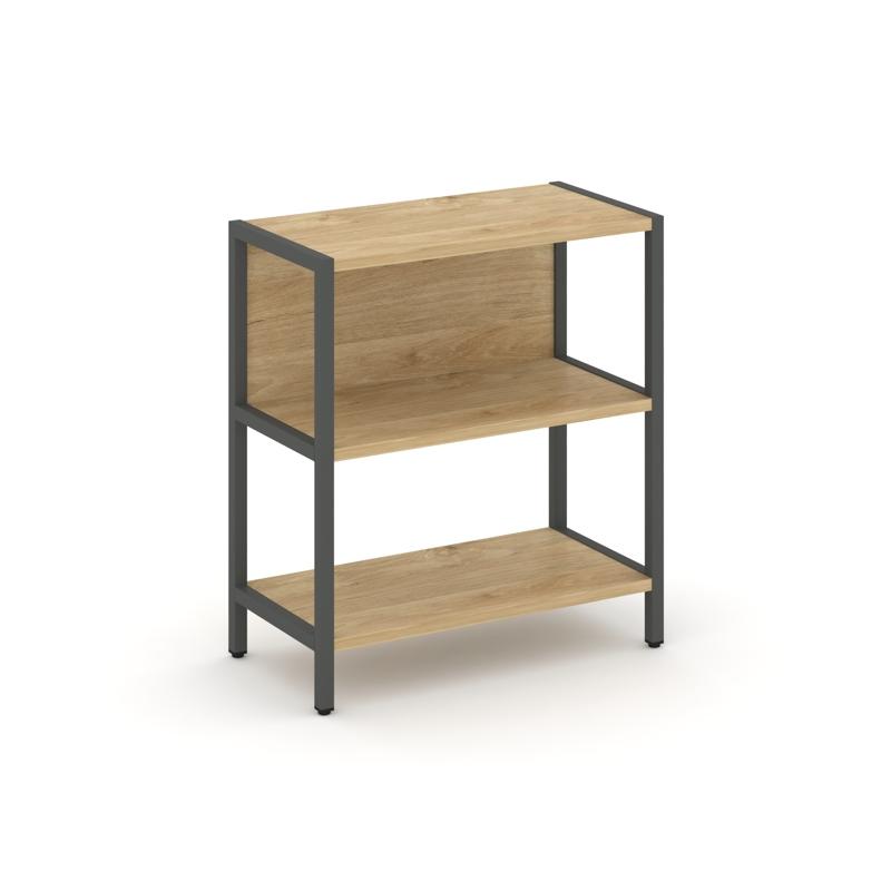 Shelf System Односекционный стеллаж двухярусный SN.STM-211 Тиквуд Светлый/Металл Антрацит 810*400*87