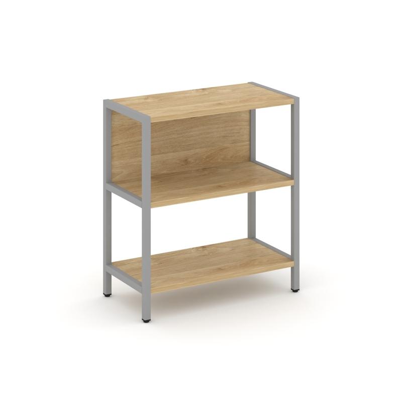 Shelf System Односекционный стеллаж двухярусный SN.STM-211 Тиквуд Светлый/Металл Серый 810*400*879