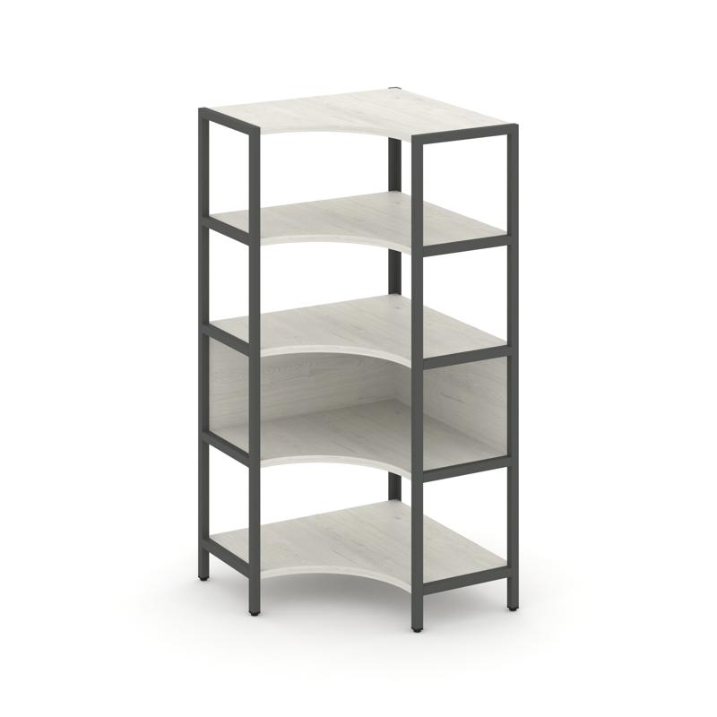 Shelf System Односекционный угловой стеллаж четырехярусный SN.STMU-411 Дуб Наварра/Металл Антрацит 8