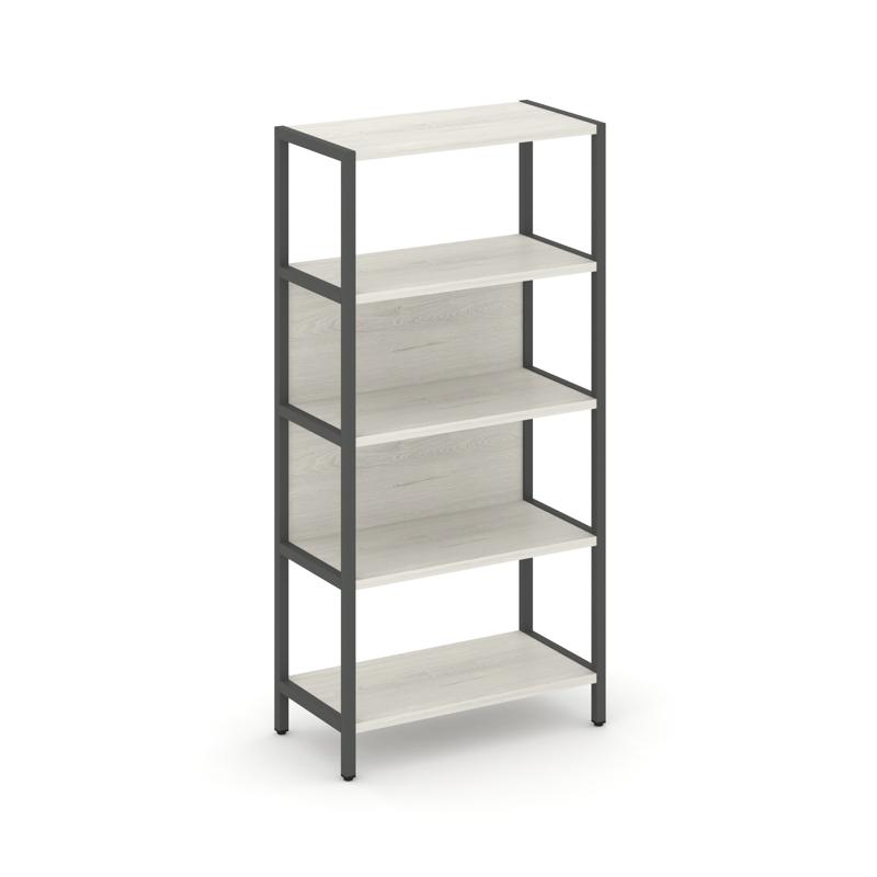 Shelf System Односекционный стеллаж четырехярусный SN.STM-411 Дуб Наварра/Металл Антрацит 810*400*16