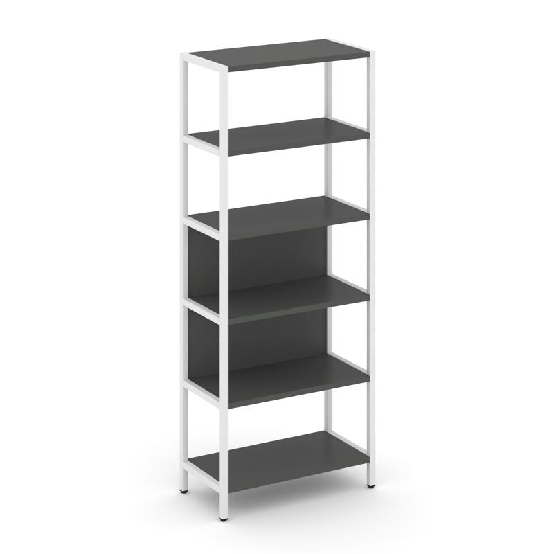 Shelf System Односекционный стеллаж пятиярусный SN.STM-511 Антрацит/Металл Белый 810*400*1980
