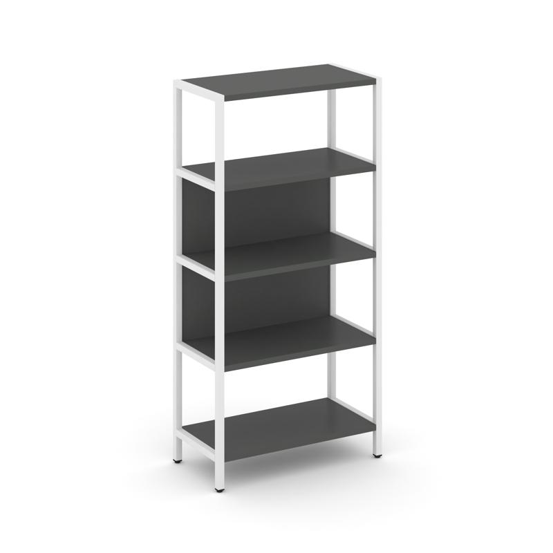 Shelf System Односекционный стеллаж четырехярусный SN.STM-411 Антрацит/Металл Белый 810*400*1613