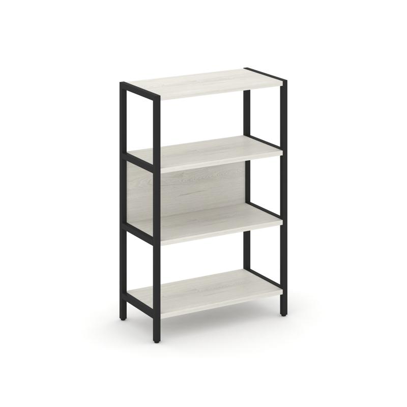 Shelf System Односекционный стеллаж трехярусный SN.STM-311 Дуб Наварра/Металл Черный 810*400*1246