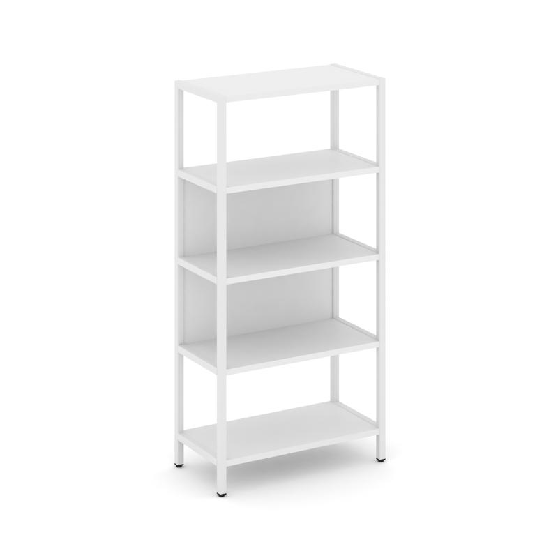 Shelf System Односекционный стеллаж четырехярусный SN.STM-411 Белый/Металл Белый 810*400*1613