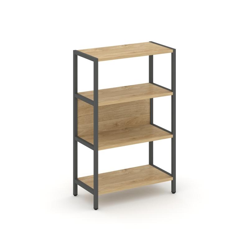 Shelf System Односекционный стеллаж трехярусный SN.STM-311 Тиквуд Светлый/Металл Антрацит 810*400*12