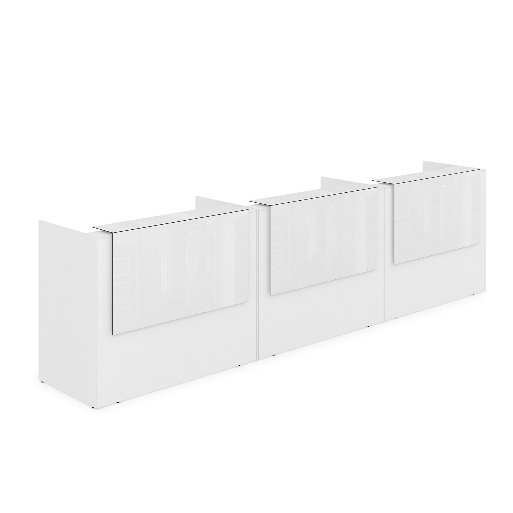 1КР-КЛ.003 Комплект Ресепшн с фартуком HPL (4264*750*1149) (без подсветки)