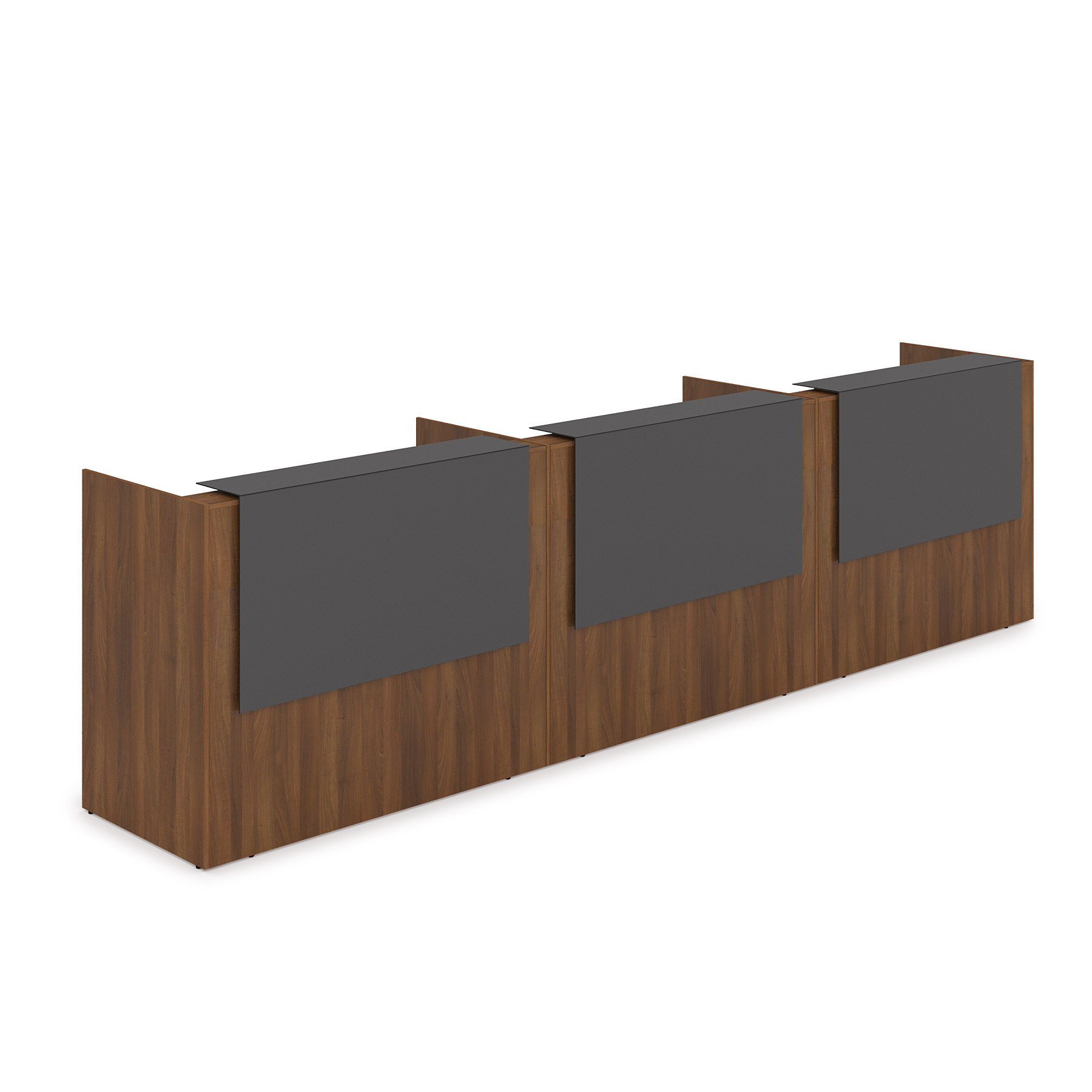 1КР-КЛ.003 Комплект Ресепшн с фартуком HPL (4264*750*1149) (без подсветки)