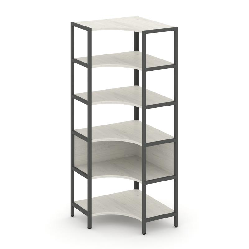 Shelf System Односекционный угловой стеллаж пятиярусный SN.STMU-511 Дуб Наварра/Металл Антрацит 810*