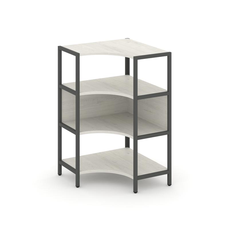 Shelf System Односекционный угловой стеллаж трехярусный SN.STMU-311 Дуб Наварра/Металл Антрацит 810*