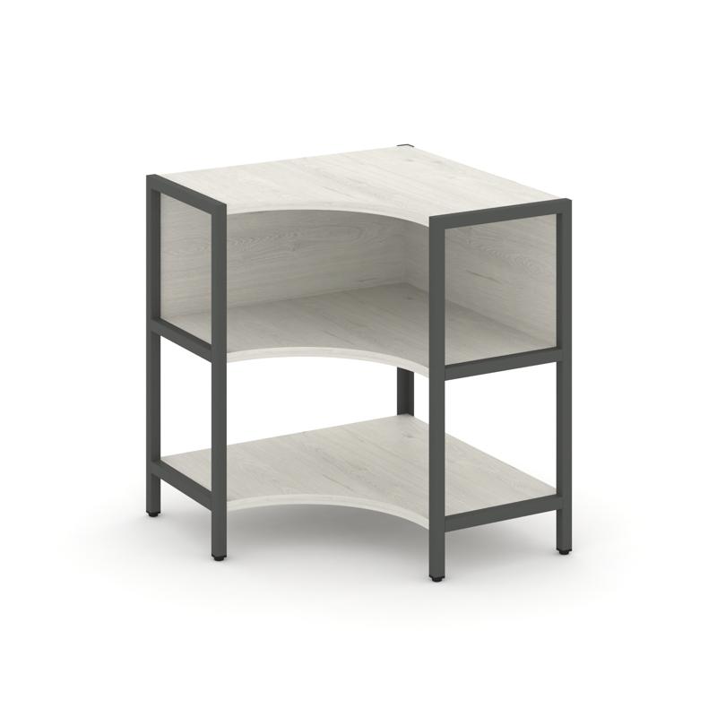 Shelf System Односекционный угловой стеллаж двухярусный SN.STMU-211 Дуб Наварра/Металл Антрацит 810*