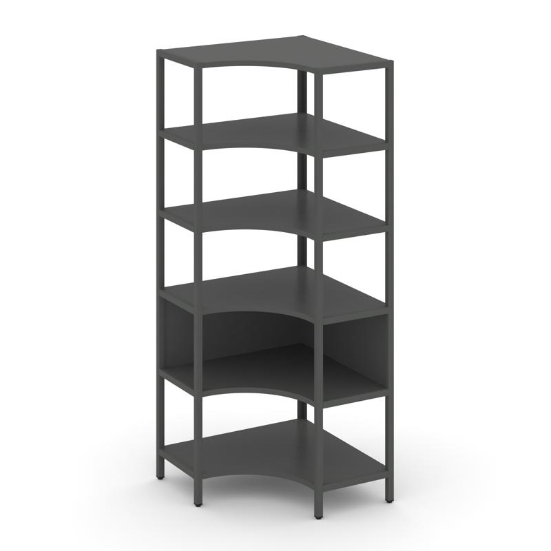 Shelf System Односекционный угловой стеллаж пятиярусный SN.STMU-511 Антрацит/Металл Антрацит 810*810