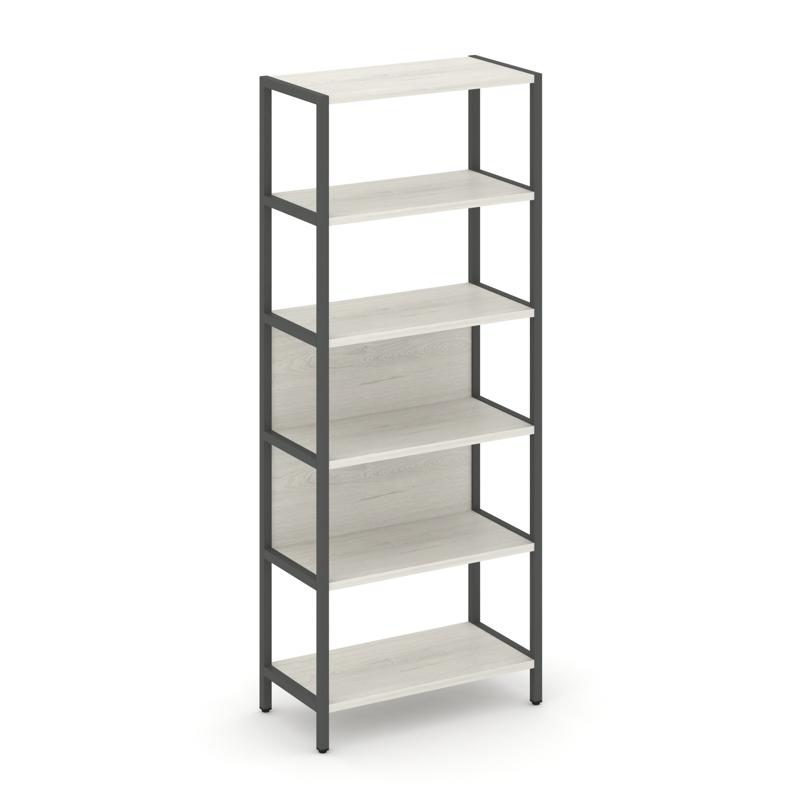 Shelf System Односекционный стеллаж пятиярусный SN.STM-511 Дуб Наварра/Металл Антрацит 810*400*1980