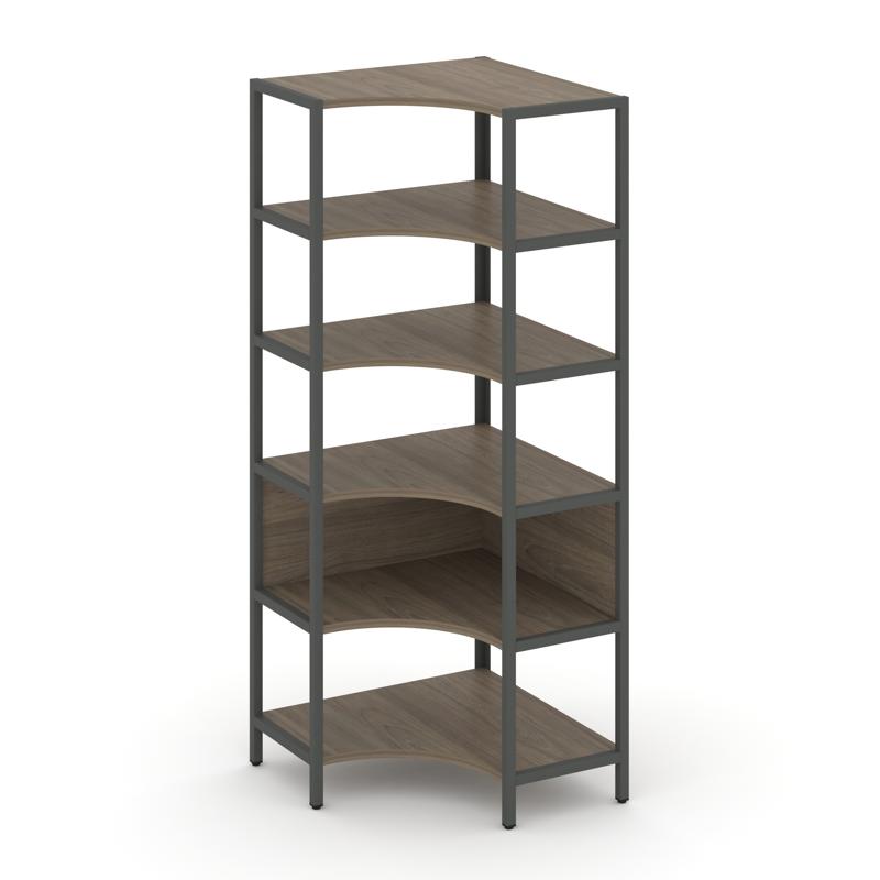 Shelf System Односекционный угловой стеллаж пятиярусный SN.STMU-511 Вяз Благородный/Металл Антрацит