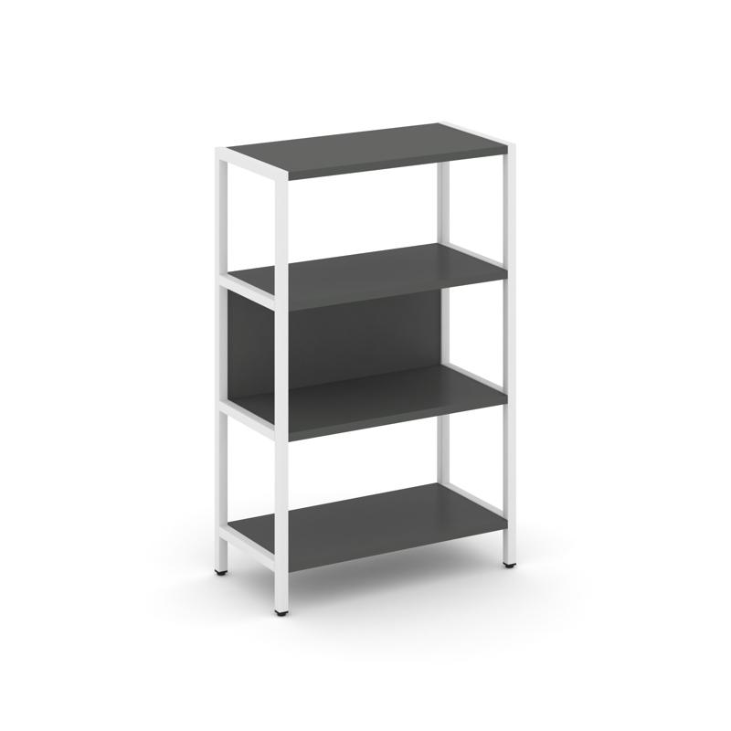 Shelf System Односекционный стеллаж трехярусный SN.STM-311 Антрацит/Металл Белый 810*400*1246