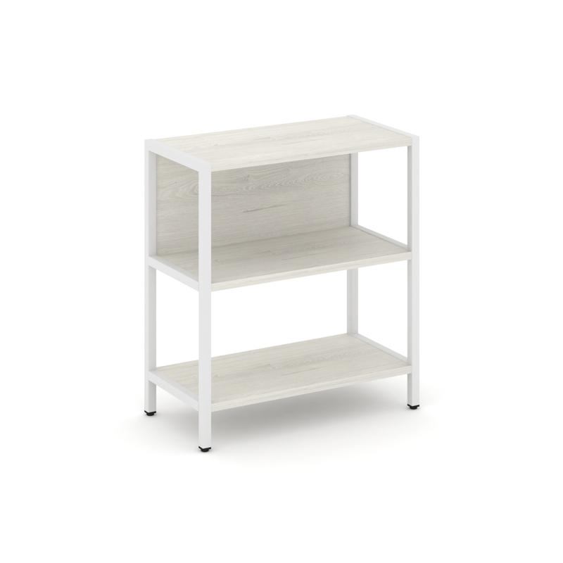 Shelf System Односекционный стеллаж двухярусный SN.STM-211 Дуб Наварра/Металл Белый 810*400*879