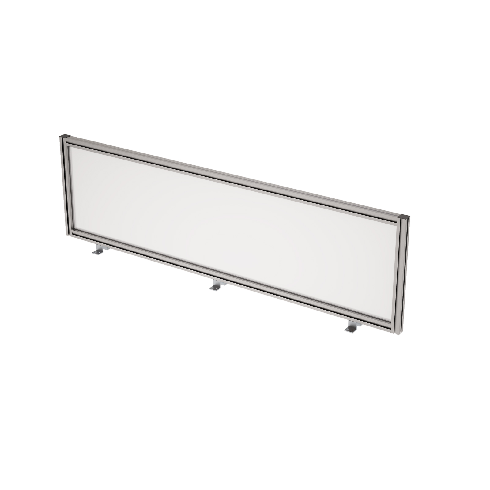 9БС.0407.6 Барьер из стекла в алюминиевом профиле, фронтальный (1400*29*400)