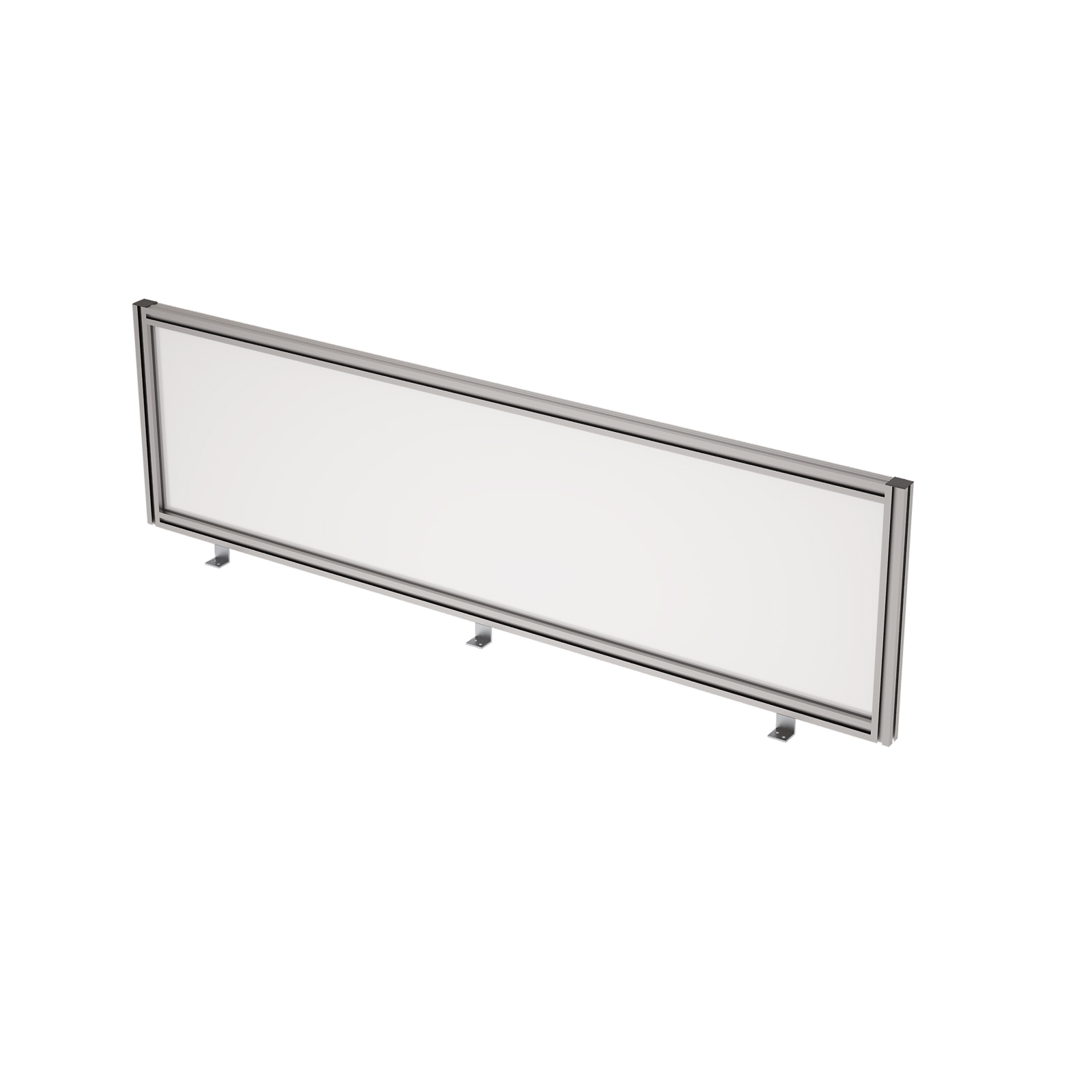 9БС.0407.8 Барьер из стекла в алюминиевом профиле, фронтальный (1400*29*400)