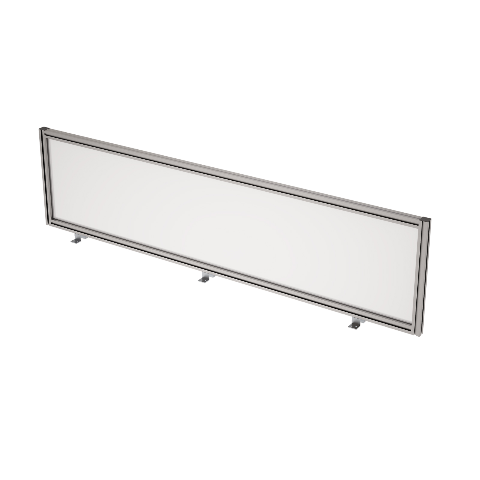 9БС.0408.6 Барьер из стекла в алюминиевом профиле, фронтальный (1600*29*400)