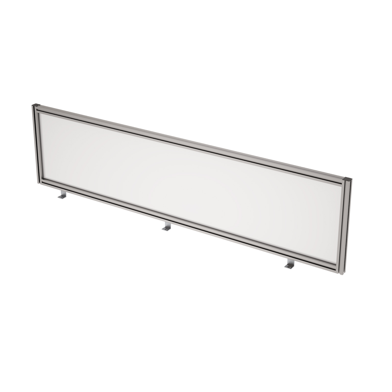 9БС.0408.8 Барьер из стекла в алюминиевом профиле, фронтальный (1600*29*400)