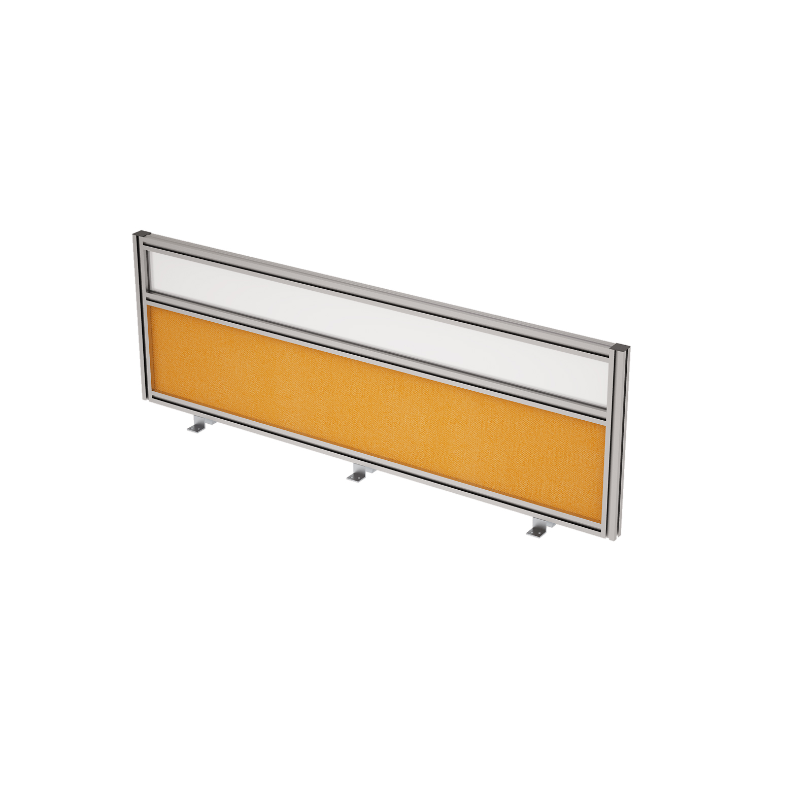 9БТС.0415.6 Барьер из ткани и стекла в алюминиевом профиле, фронтальный (1200*29*400)