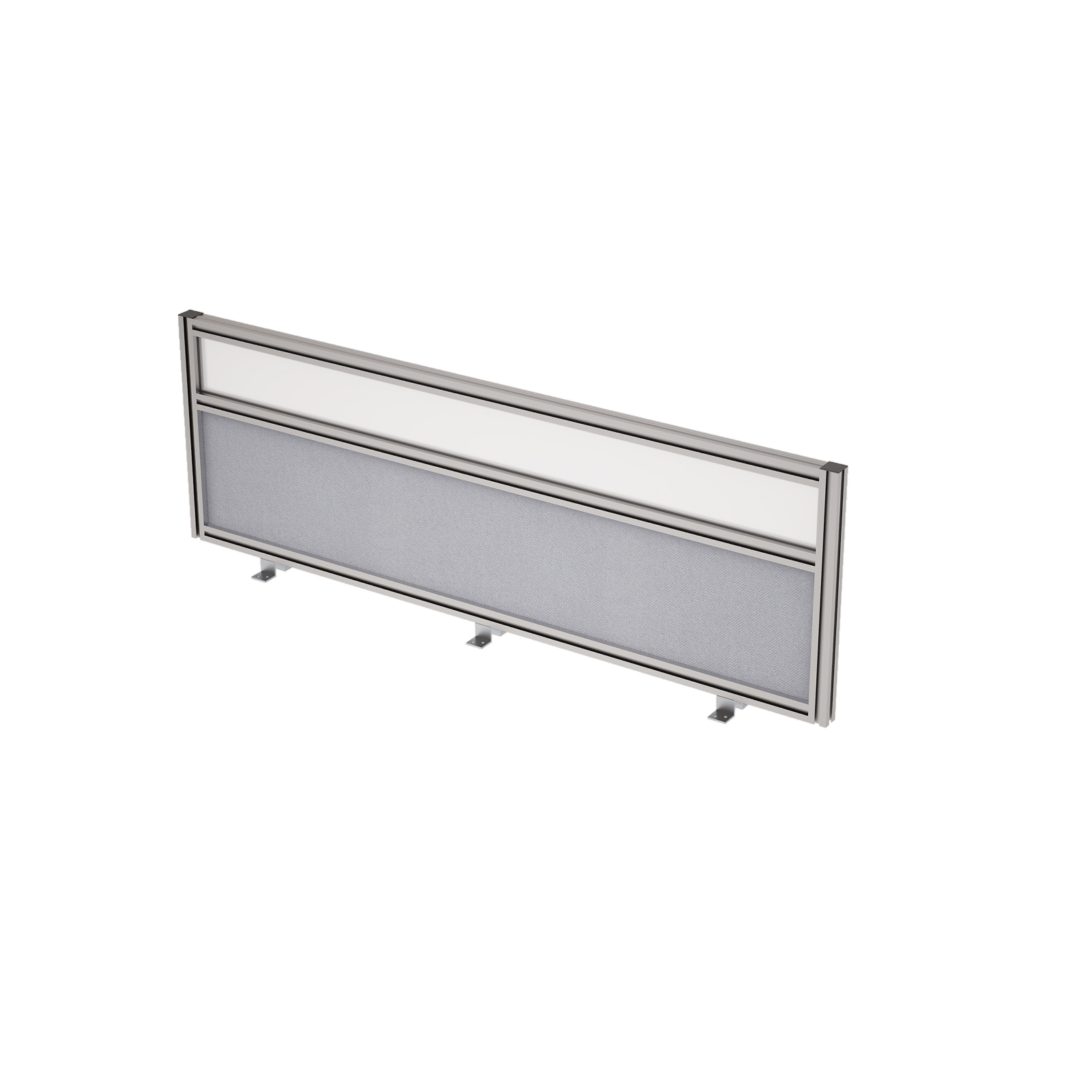 9БТС.0415.6 Барьер из ткани и стекла в алюминиевом профиле, фронтальный (1200*29*400)