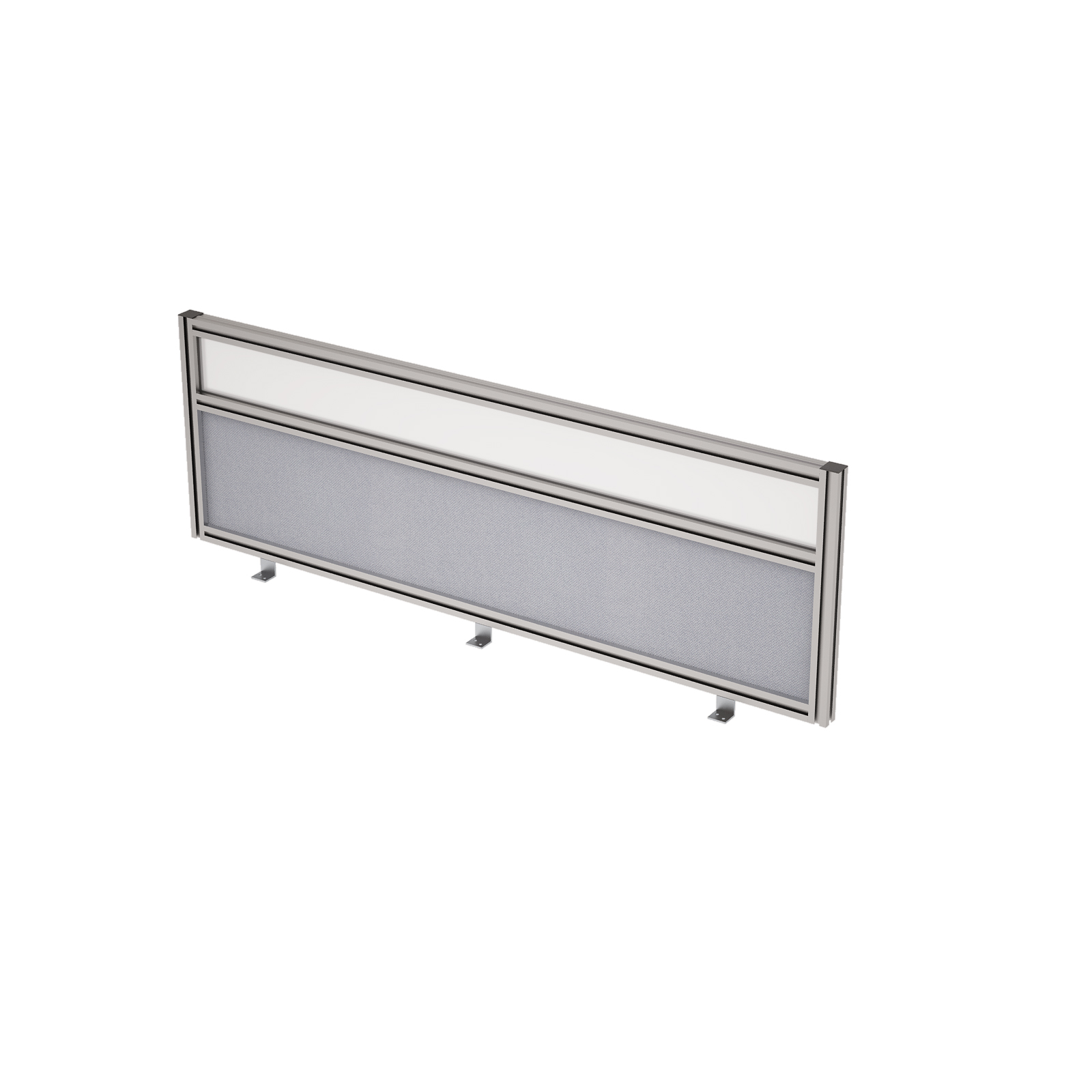 9БТС.0415.8 Барьер из ткани и стекла в алюминиевом профиле, фронтальный (1200*29*400)