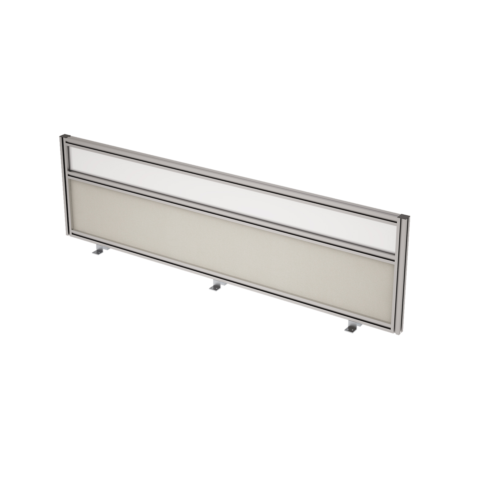 9БТС.0416.6 Барьер из ткани и стекла в алюминиевом профиле, фронтальный (1400*29*400)