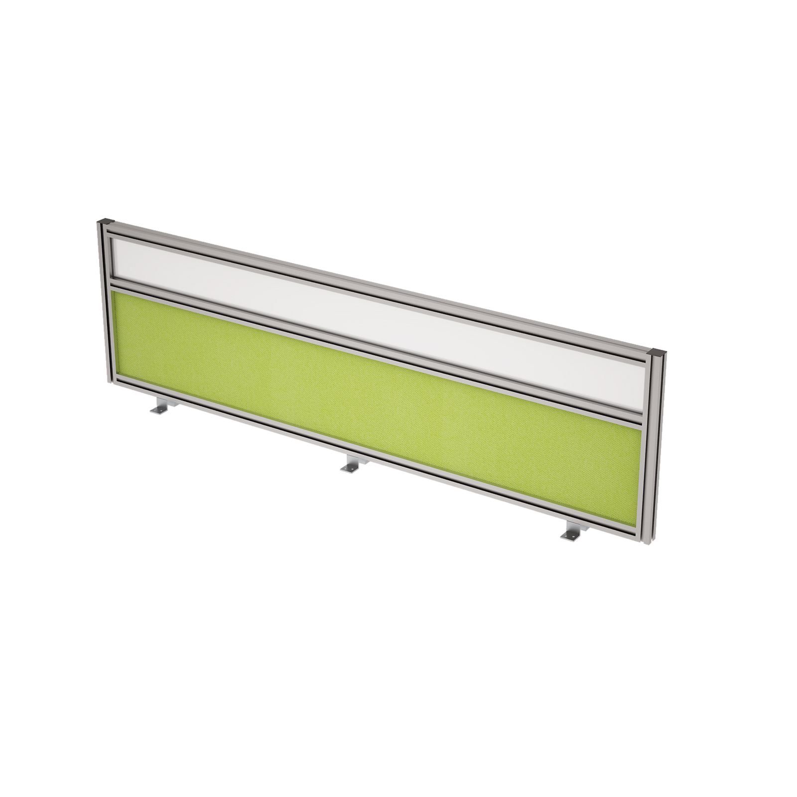 9БТС.0416.6 Барьер из ткани и стекла в алюминиевом профиле, фронтальный (1400*29*400)