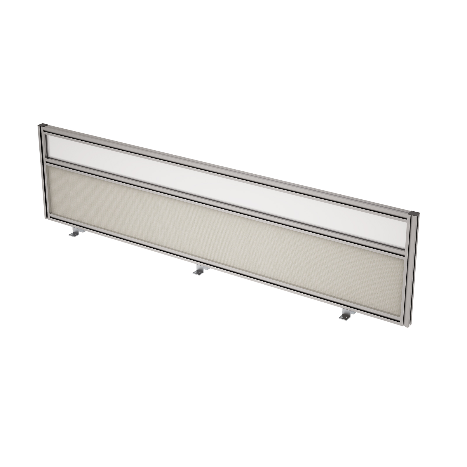 9БТС.0417.6 Барьер из ткани и стекла в алюминиевом профиле, фронтальный (1600*29*400)