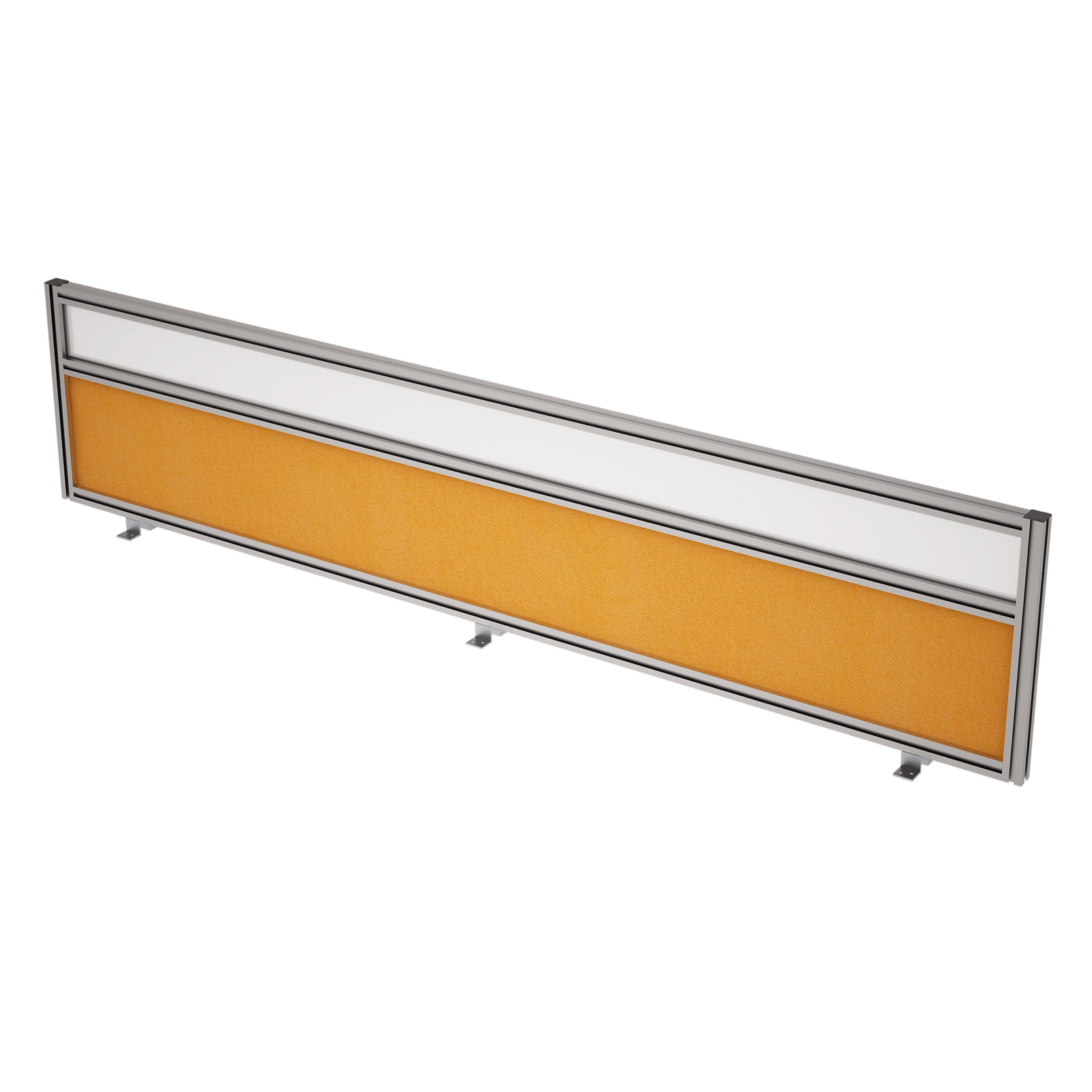 9БТС.0418.6 Барьер из ткани и стекла в алюминиевом профиле, фронтальный (1800*29*400)