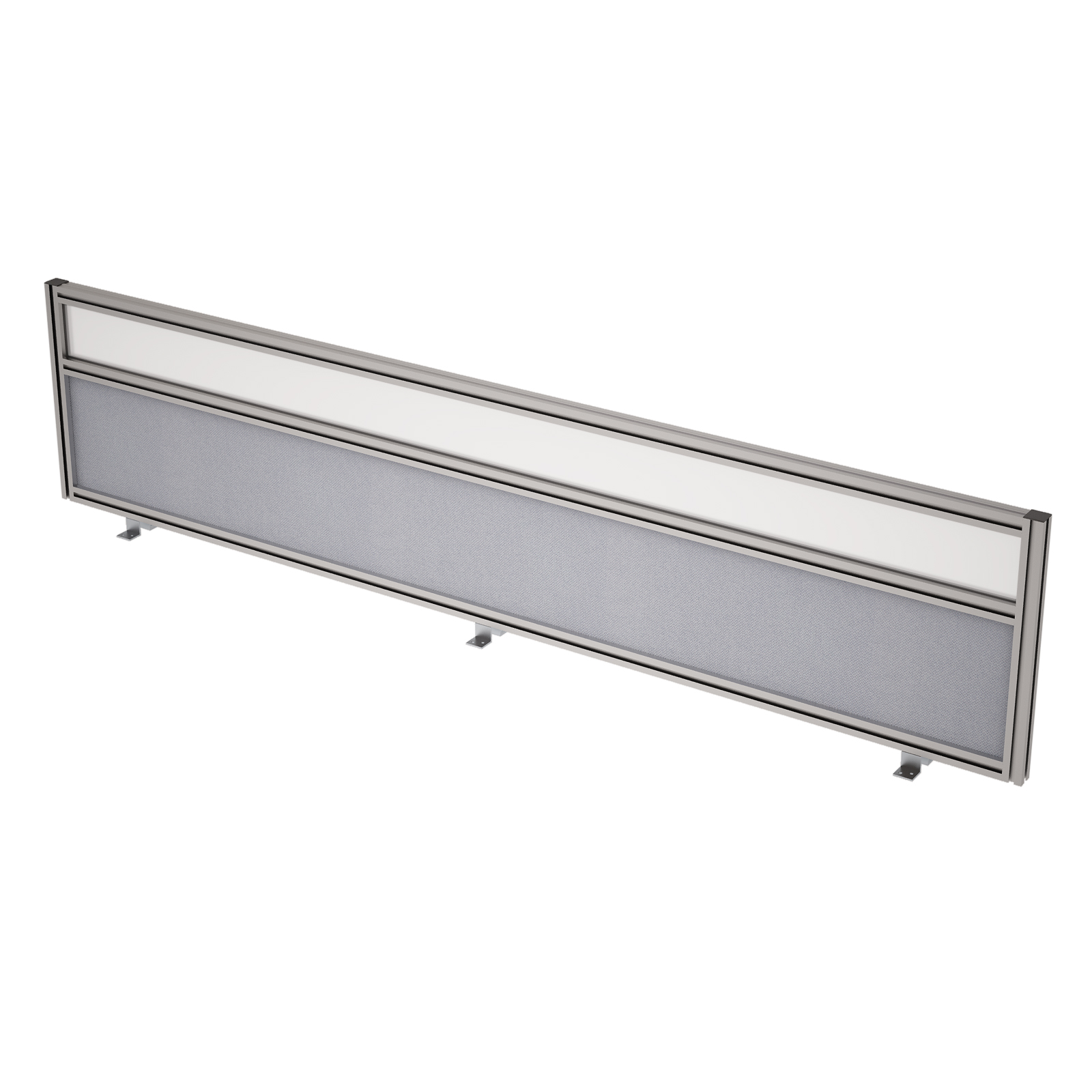 9БТС.0415.6 Барьер из ткани и стекла в алюминиевом профиле, фронтальный (1200*29*400)