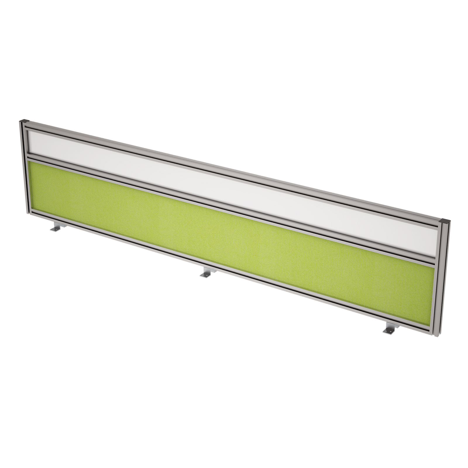 9БТС.0418.6 Барьер из ткани и стекла в алюминиевом профиле, фронтальный (1800*29*400)