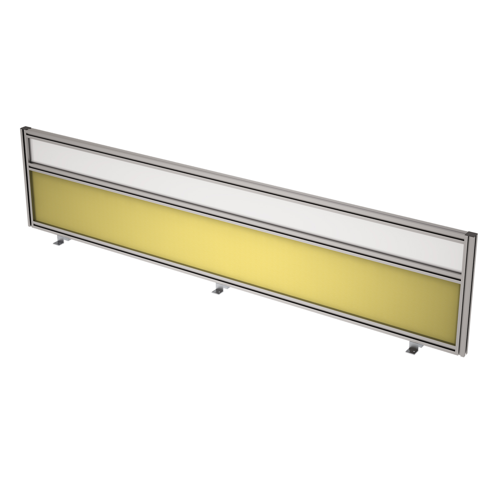 9БТС.0418.6 Барьер из ткани и стекла в алюминиевом профиле, фронтальный (1800*29*400)