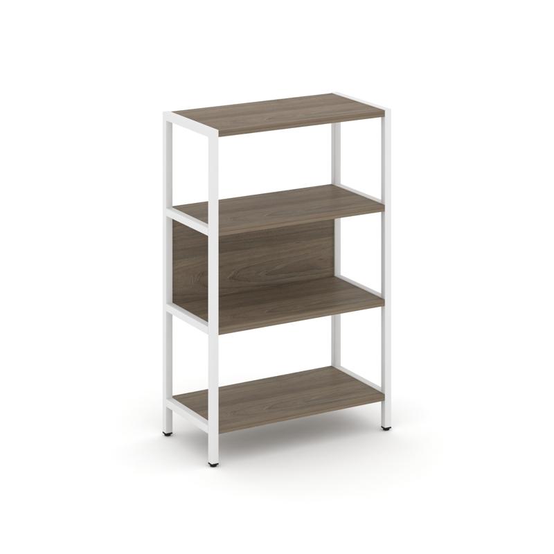 Shelf System Односекционный стеллаж трехярусный SN.STM-311 Вяз Благородный/Металл Белый 810*400*1246
