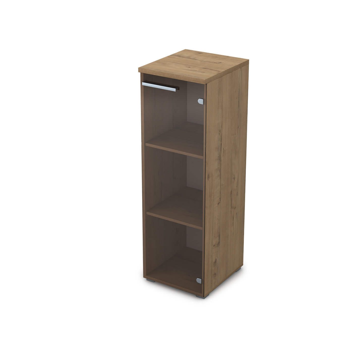 9П.017.3 Пенал средний со стеклом (400*450*1245)