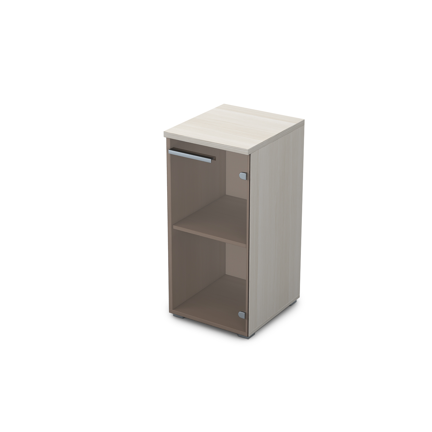 9П.023.2 Пенал низкий со стеклом (400*450*845)